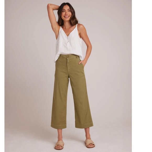 NEW Bella Dahl | Saige Linen/Cotton Wide Leg Crop In Black - Picture 12 of 12